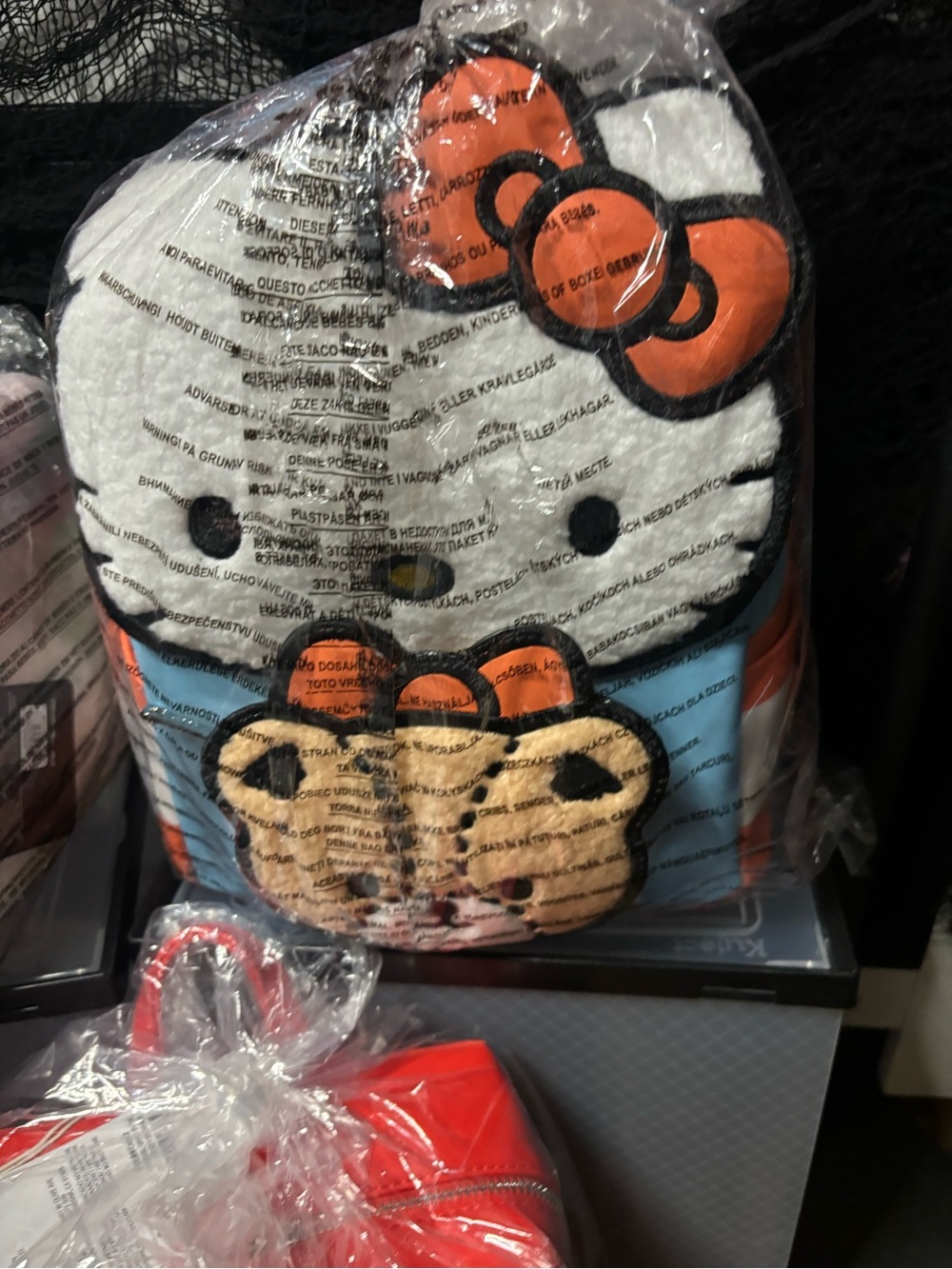 Sanrio Hello Kitty & Tiny Chum Bear Sherpa Mini Backpack